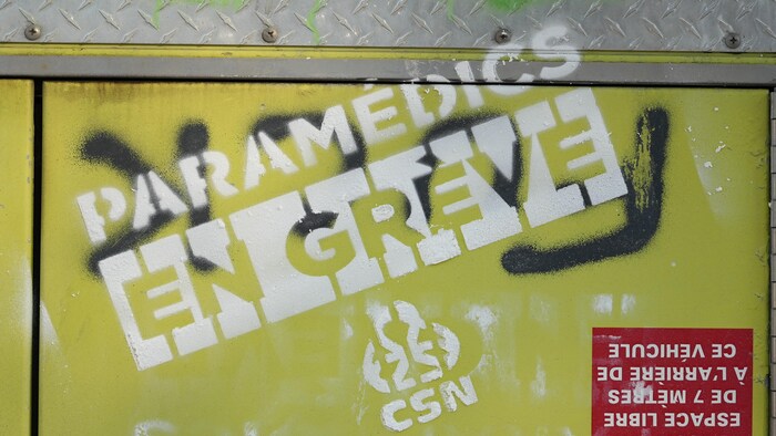 Paramédics en grève.