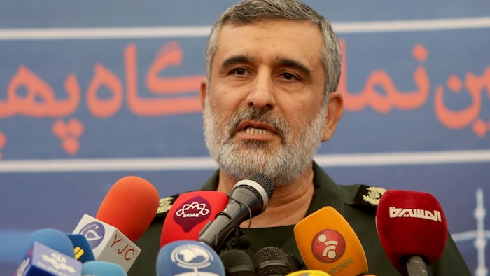 Le général Amir Ali Hajizadeh, le chef de la Force aérospatiale des Gardiens de la révolution.