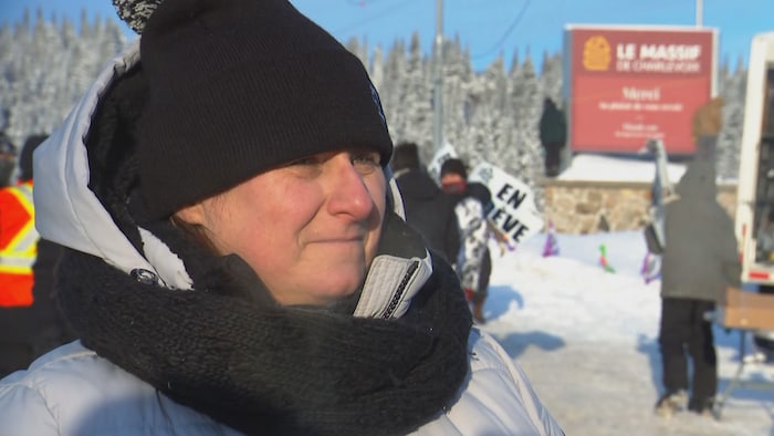 Annick Simard, présidente du Syndicat des travailleuses et travailleurs du Massif (CSN).