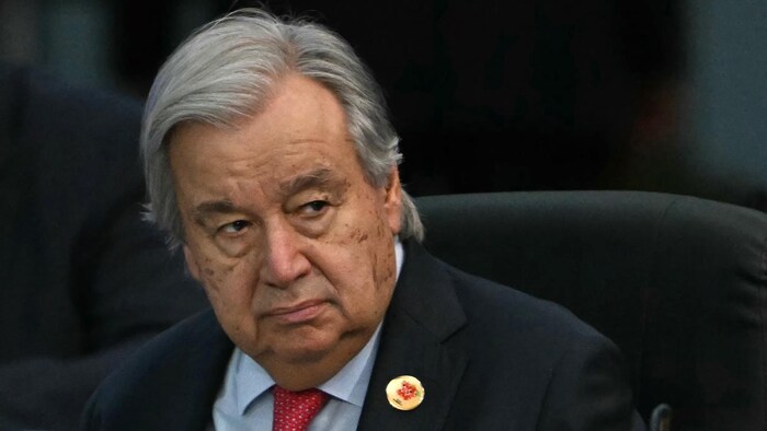 Le secrétaire général de l'ONU, Antonio Guterres, assiste à la deuxième session de la réunion des dirigeants du G20 à Rio de Janeiro, au Brésil, le 18 novembre 2024.