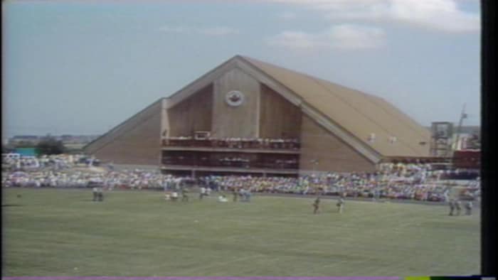 Le centre de natation Aquarena lors des Jeux d'été du Canada 1977.