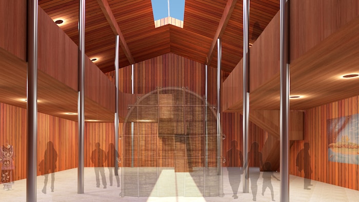 Une image de l'intérieur du musée dans le cadre du projet Le récit des sensations réalisé par Zeynep Akcan, Julie Labbé et Corinne Chouinard.