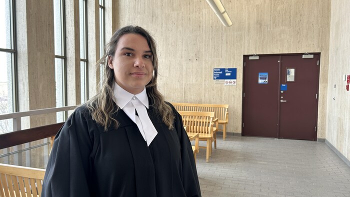 Ariane Gasse-Lapierre est au palais de justice de Sept-Îles.