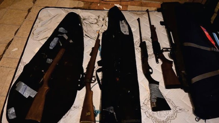 Des armes à feu saisies par la GRC.
