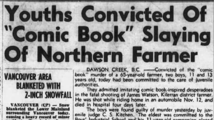 Un article de journal du &laquo;Nanaimo Daily News&raquo; datant du 27 novembre 1949.