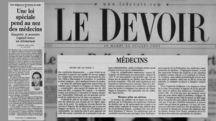 un article du devoir