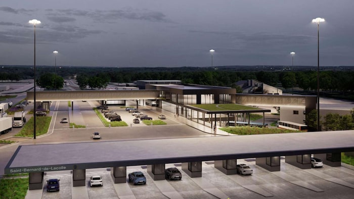 Une photograph  du futur projet de poste de douane.