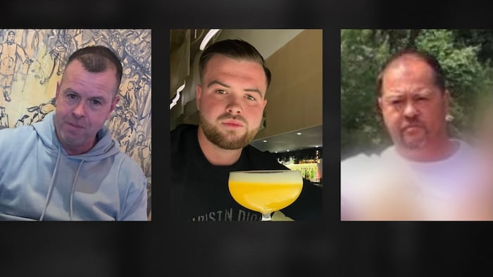 Les photos nettes des trois accusés arrêtés en Écosse.