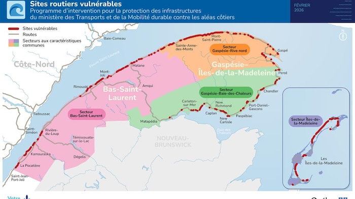 Carte de l'Est-du-Québec