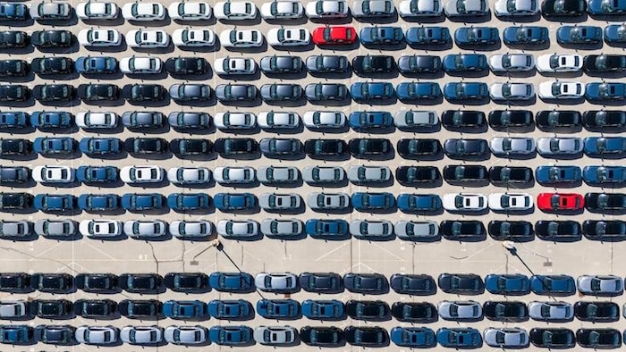 Photo of several cars.