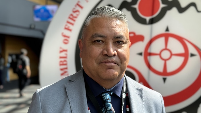 Terry Teegee looks at the camera. first nations c.-b. say they