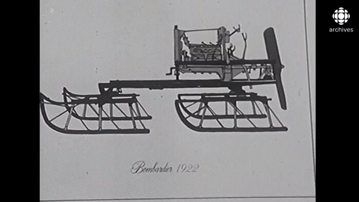 Dessin d'un véhicule avec inscription «Bombardier 1922»