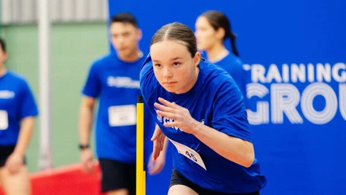 Ava Darbellay lors d'un sprint.