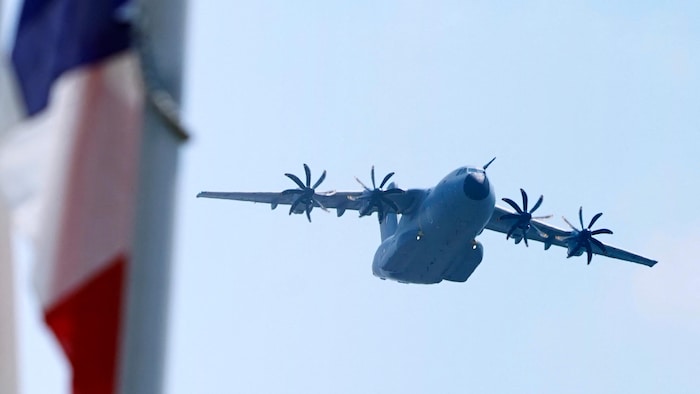 Un avion de transport A400M de l'armée française.