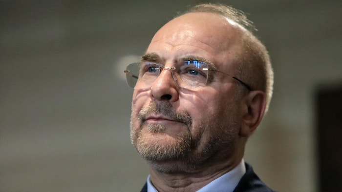 Le président du Parlement iranien, Mohammad Bagher Ghalibaf, photographié après avoir rencontré son homologue libanais à Beyrouth le 12 octobre 2024.       