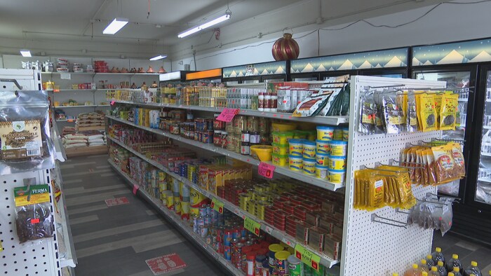 Les rayons d'un magasin