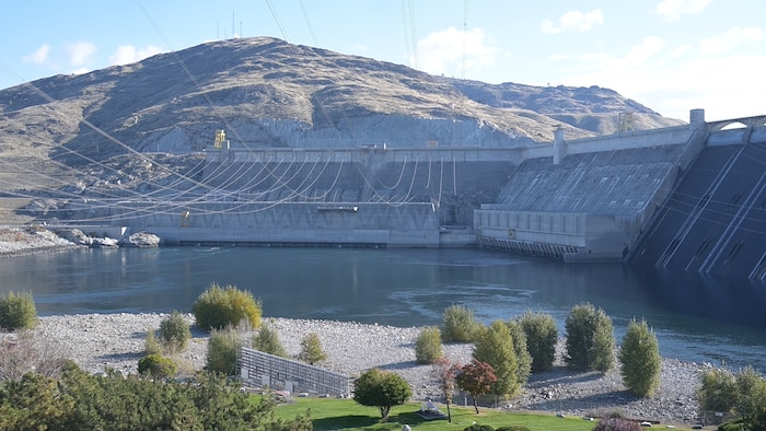 Le barrage hydroélectrique de Grand Coulee, dans l'État de Washington, aux États-Unis.