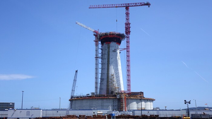 La base de la nouvelle plateforme pétrolière West White Rose.