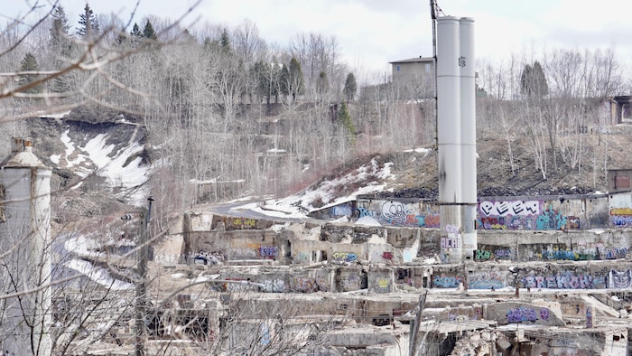 Les ruines de l'usine Belgo à Shawinigan.