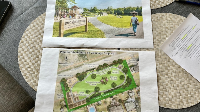 Des croquis pour un nouveau parc.