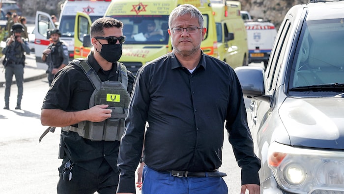 Itamar Ben-Gvir, ministre israélien de la Sécurité nationale et chef du parti d’extrême droite Otzma Yehudit.