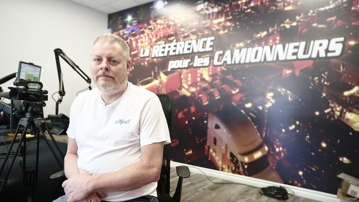 Benoit Therrien dans lad workplace de vigor à Plessisville, au Québec.