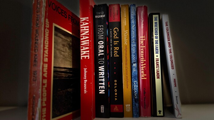Un ensemble de livres posés côte à côte.