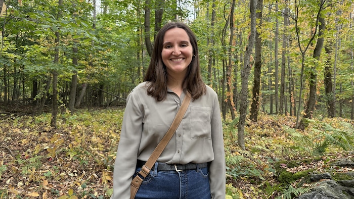 Laura Fequino au bois Beckett à Sherbrooke.