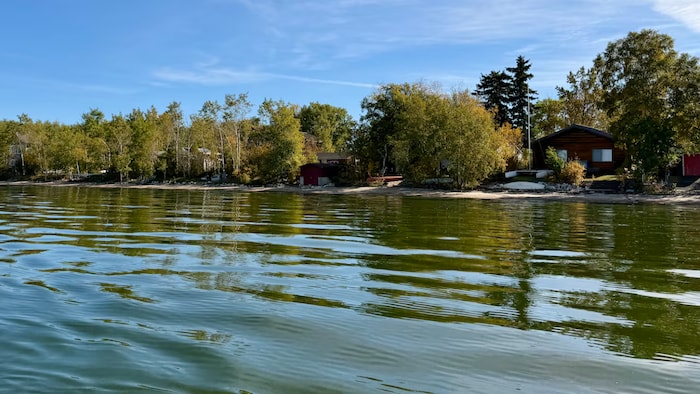 Des maisons situées à proximité d'un lac.