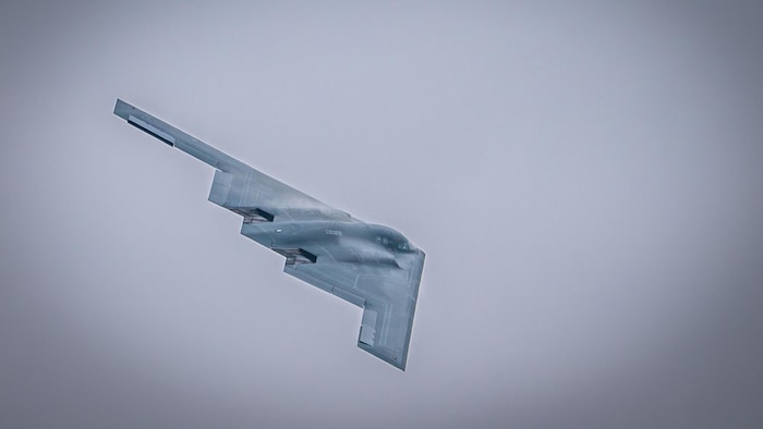 An American B-2 bomber in the Missouri sky, September 14, 2024. (Archives photo)