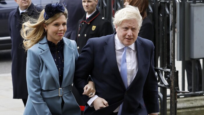 Boris Johnson et sa fiancée Carrie Symonds.