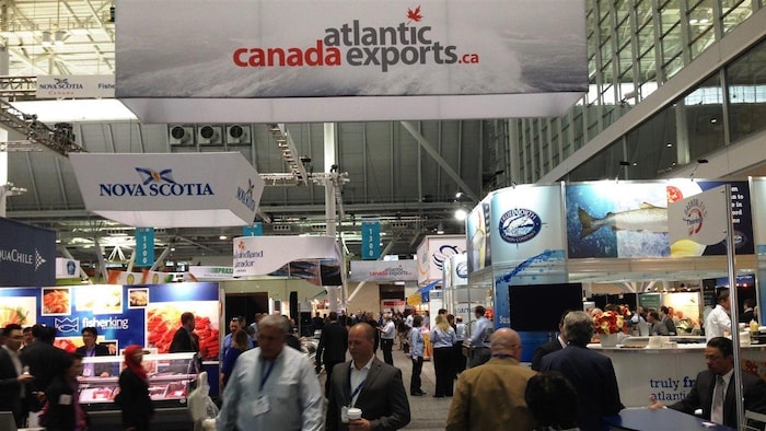 Des kiosques au salon Seafood Expo North America