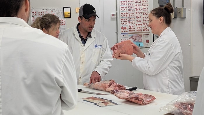 Des producteurs de viande ont pu participer à une formation intitulée Boucherie 101, offerte par le CFP du Lac-Abitibi.