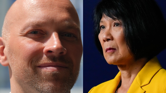 Un montage photo de Brad Bradford et d'Olivia Chow