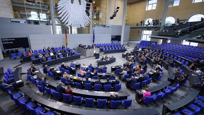 Vue générale de la Chambre des députés allemands. 