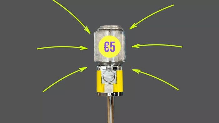 Une machine à gommes.