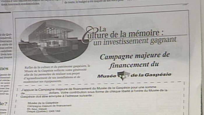 Publicité sur laquelle on peut lire : « La culture de la mémoire : un investissement gagnant ».