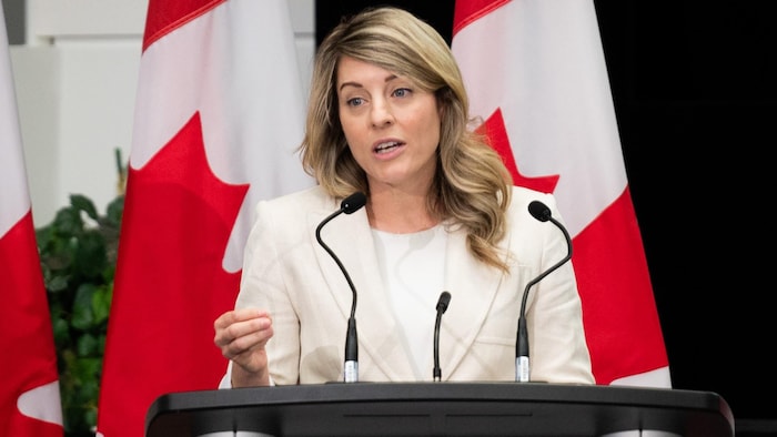 La ministre des Affaires étrangères, Mélanie Joly, à Ottawa.
