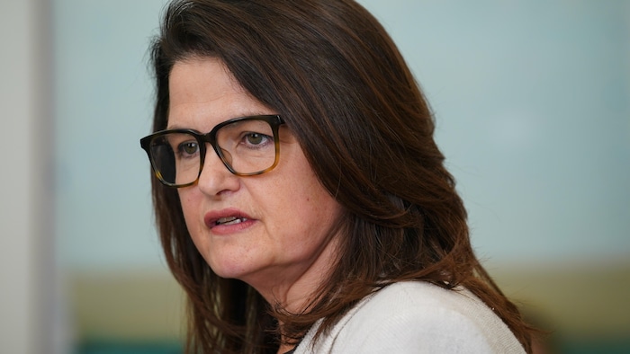 La cheffe du Nouveau Parti démocratique de la Saskatchewan, Carla Beck, le 18 mars 2026.