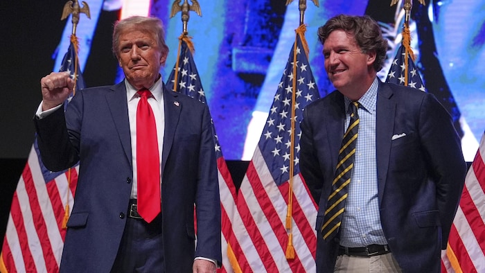 Tucker Carlson avec Donald Trump.