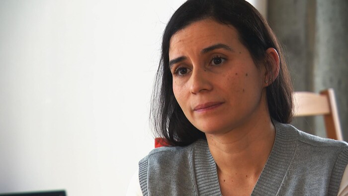 Carolina Bonilla lors d’une entrevue à Radio-Canada.