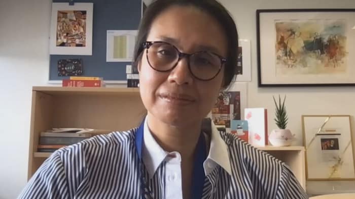 La docteure Quach-Thanh en vidéoconférence.