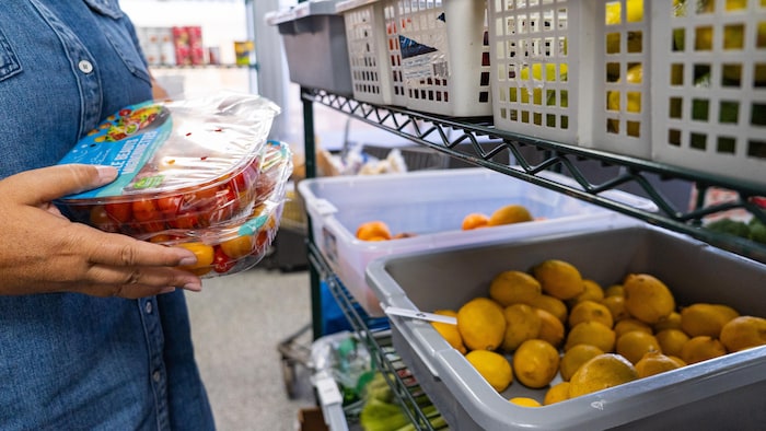 Les étals du Carrefour d'initiatives populaires de Rivière-du-Loup.