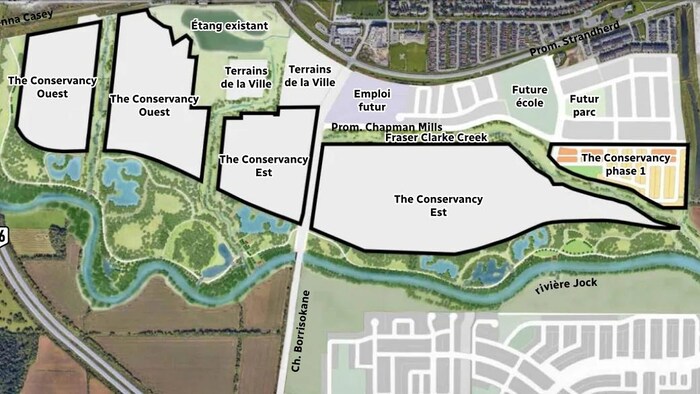 Carte du projet immobilier The Conservancy. 