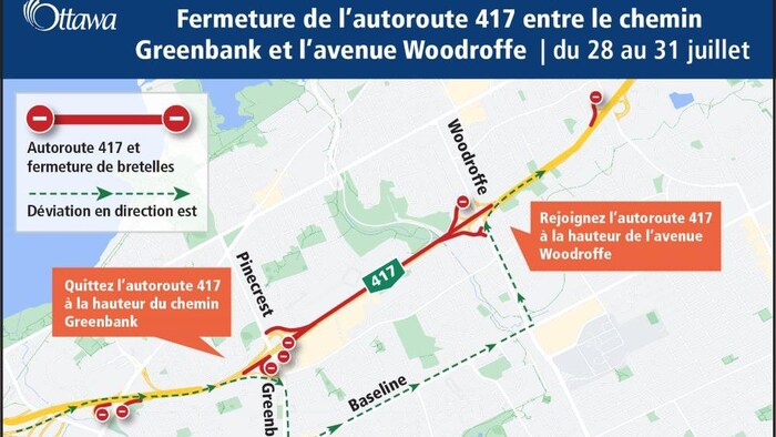 Une partie de l’autoroute 417 de nouveau fermée en fin de semaine ...