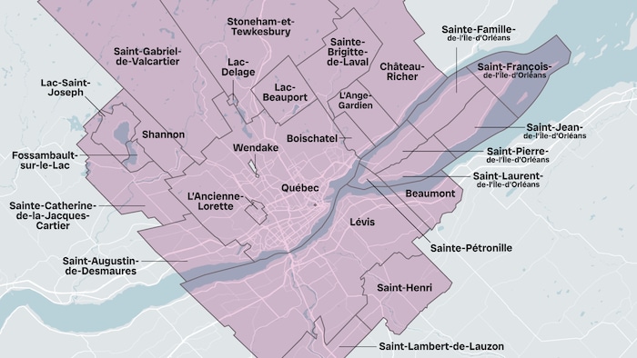 Carte des municipalités.