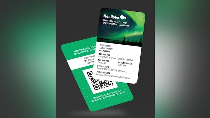 Graphique de la carte de santé en plastique du Manitoba