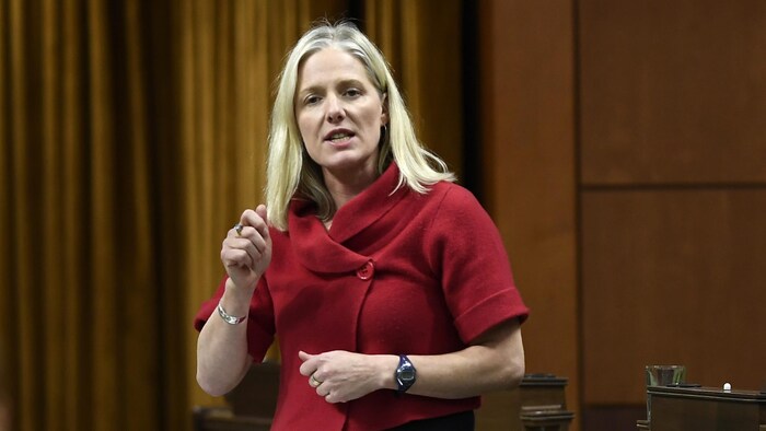 La ministre de l'Infrastructure et des Collectivités, Catherine McKenna, à la Chambre des communes.