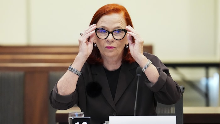 Catherine Tait témoigne devant le Comité permanent du patrimoine canadien de la Chambre des communes, à Ottawa, le lundi 21 octobre 2024.