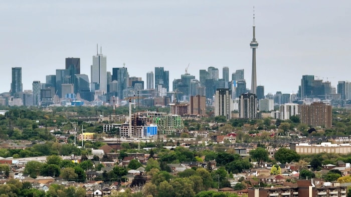 Vue aérienne du centre-ville de Toronto